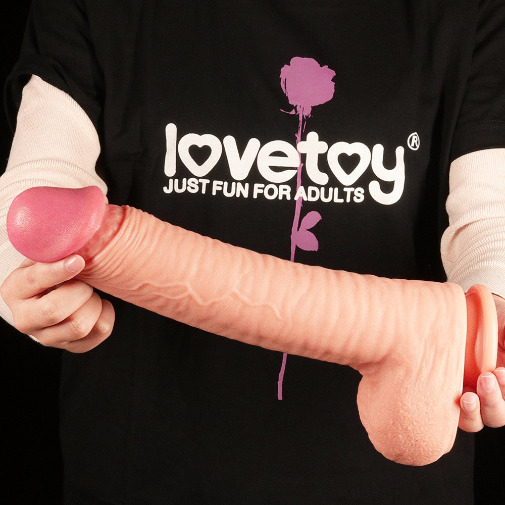 12" Dual Layered Platinum Silicone Cock.