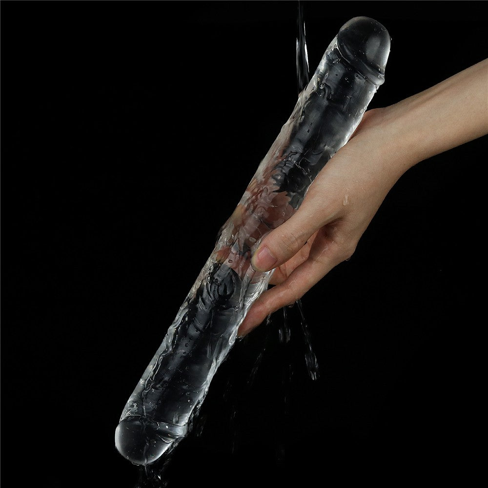 Flawless Clear Double dildo 12"