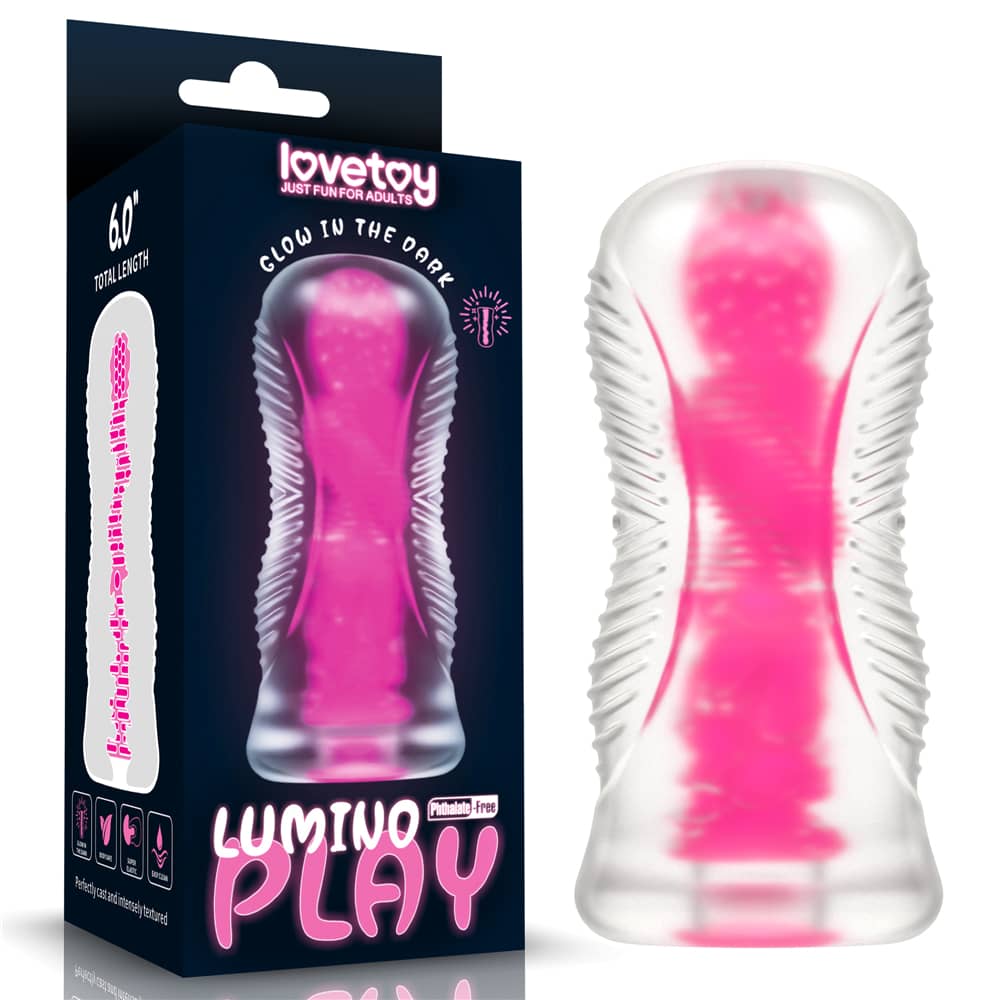 6.0'' Glow in the Dark Masturbator - Pink Glow