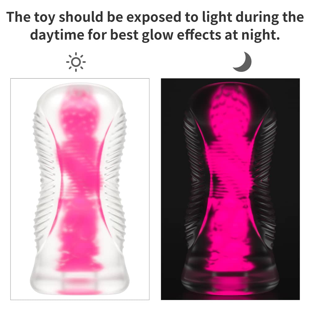 6.0'' Glow in the Dark Masturbator - Pink Glow