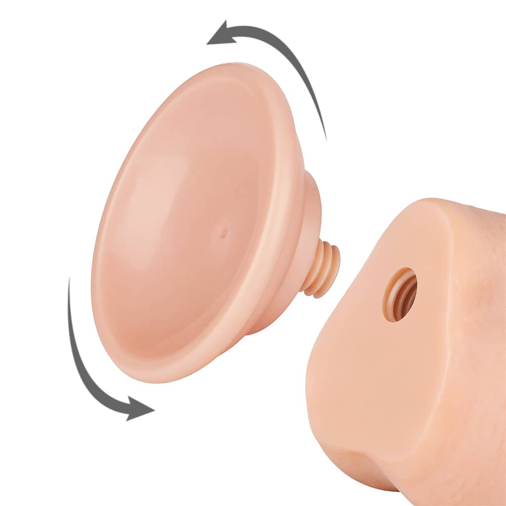 7.5'' Sliding Skin Dual Density Dildo Flesh