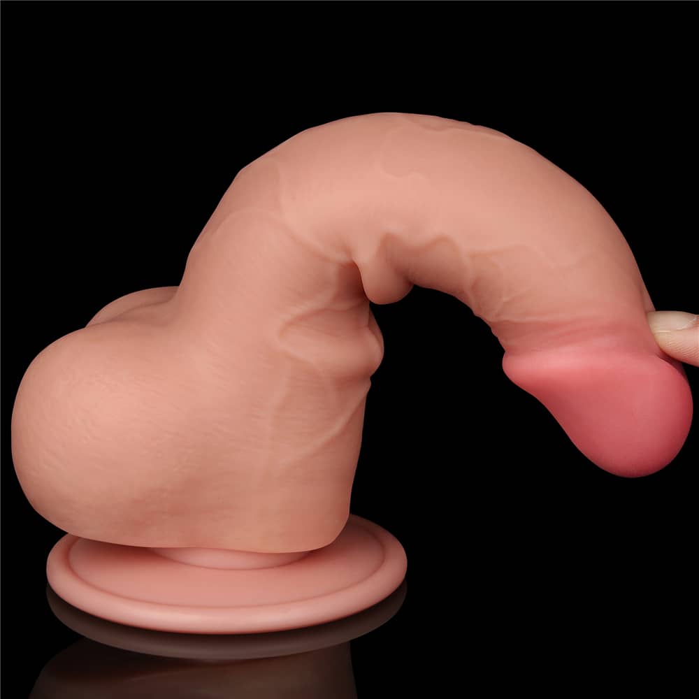 7.5'' Sliding Skin Dual Density Dildo Flesh