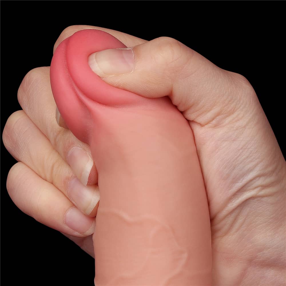 7.5'' Sliding Skin Dual Density Dildo Flesh