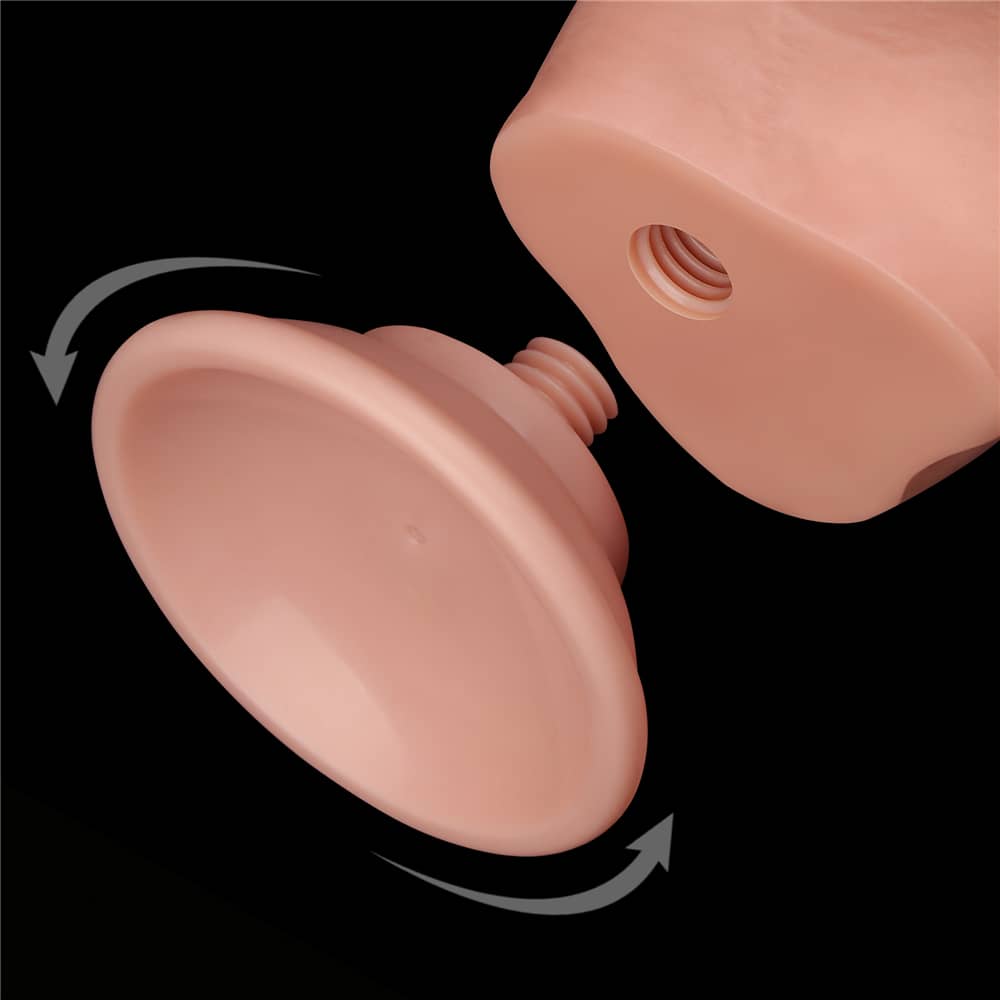 7.5'' Sliding Skin Dual Density Dildo Flesh
