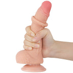 7.5'' Sliding Skin Dual Density Dildo Flesh (Φ3.5 cm)
