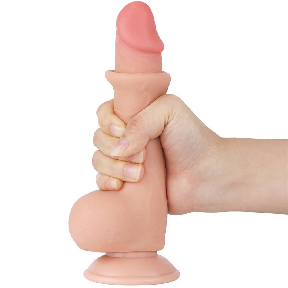 7.5'' Sliding Skin Dual Density Dildo Flesh