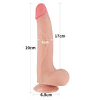 8.5'' Sliding Skin Dual Density Dildo Flesh (Φ4 cm)