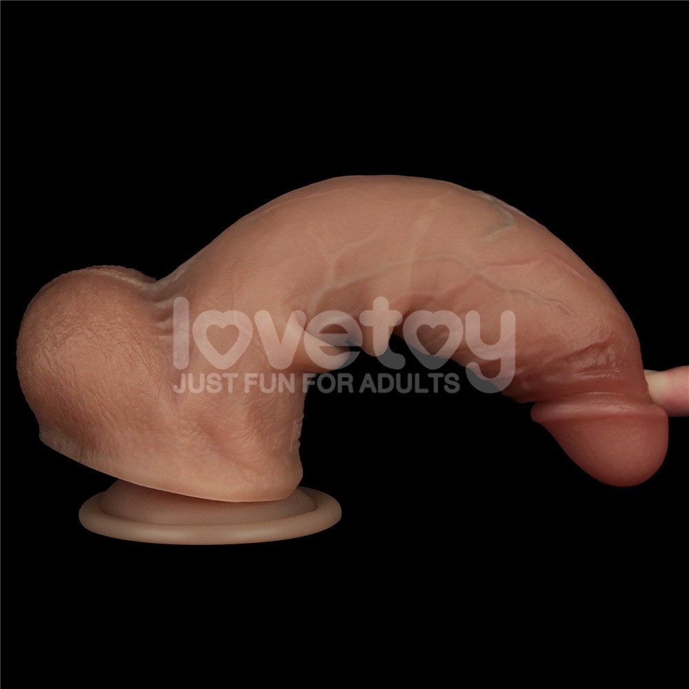 8.5'' Sliding Skin Pro Dual Layer Silicone Dong