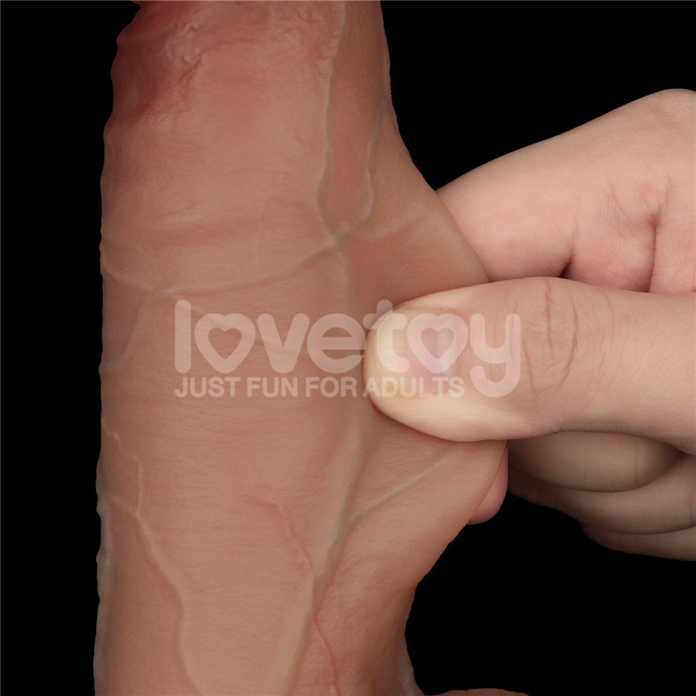 8.5'' Sliding Skin Pro Dual Layer Silicone Dong