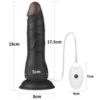 Vibrating Easy Strapon Set 7.5'' Black (19 cm × Φ5 cm Dildo)