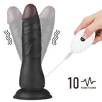 Vibrating Easy Strapon Set 7.5'' Black (19 cm × Φ5 cm Dildo)