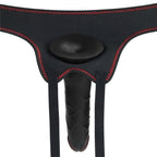 Vibrating Easy Strapon Set 7.5'' Black (19 cm × Φ5 cm Dildo)