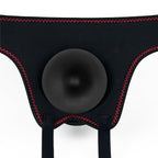 Vibrating Easy Strapon Set 7.5'' Black (19 cm × Φ5 cm Dildo)