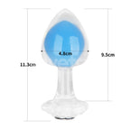Gemoria Silicone Butt Plug (Glow-In-The-Dark, Blue)