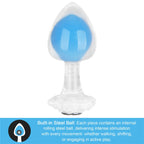 Gemoria Silicone Butt Plug (Glow-In-The-Dark, Blue)