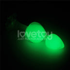 Gemoria Silicone Butt Plug (Glow-In-The-Dark, Green)
