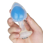 Gemoria Silicone Butt Plug (Glow-In-The-Dark, Blue)