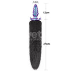 MystiTail Silicone Anal Plug with 14" Tail (12 cm Plug)