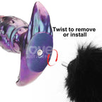 MystiTail Silicone Anal Plug with 14" Tail (14 cm Plug)