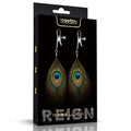 Rebellion Reign Nipple Clamp With Peacock Feather Tassles