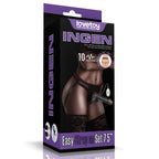 Vibrating Easy Strapon Set 7.5'' Black (20 cm × Φ4 cm Dildo)