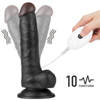 Vibrating Easy Strapon Set 7.5'' Black (20 cm × Φ4 cm Dildo)
