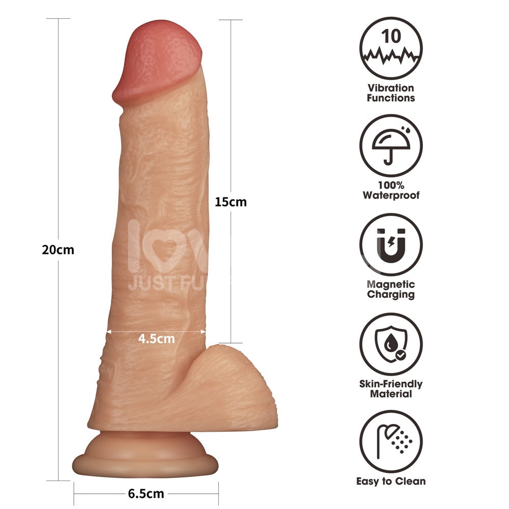 Vibrating Enhanced Strap on Set 8'' XS/S/M (Flesh)