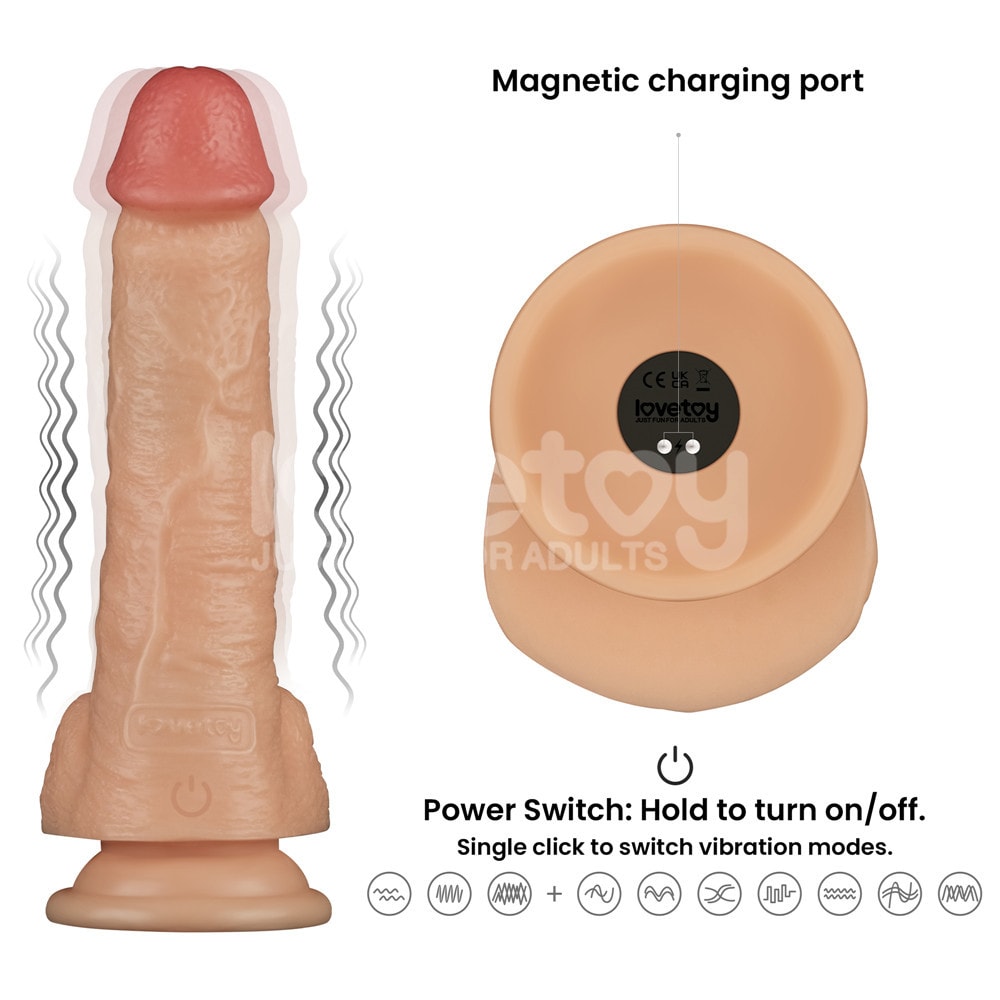 Vibrating Enhanced Strap on Set 8'' XS/S/M (Flesh)