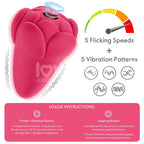 Flicker Rechargeable Vibrator (Rose Red)
