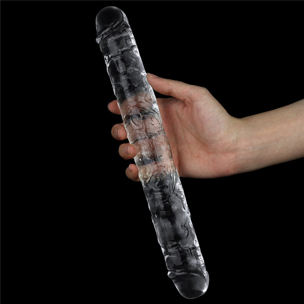 Flawless Clear Double dildo 12"
