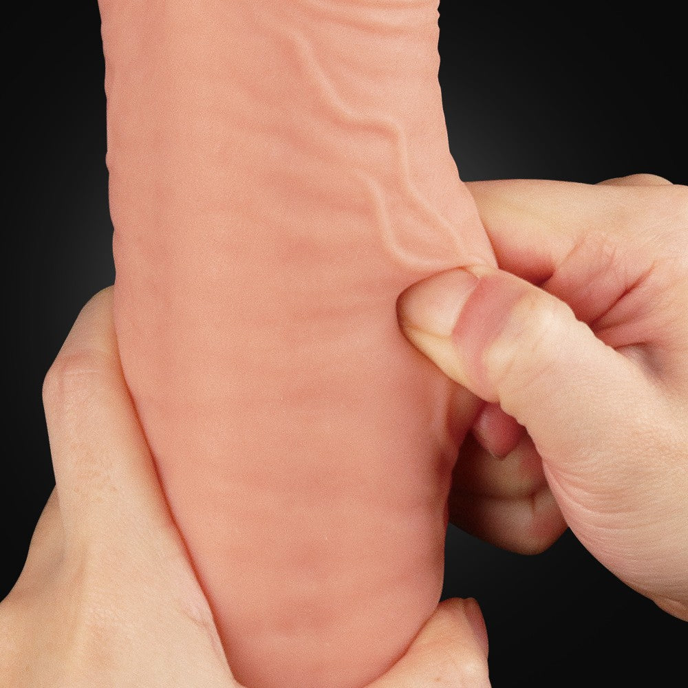 12" Dual Layered Platinum Silicone Cock.