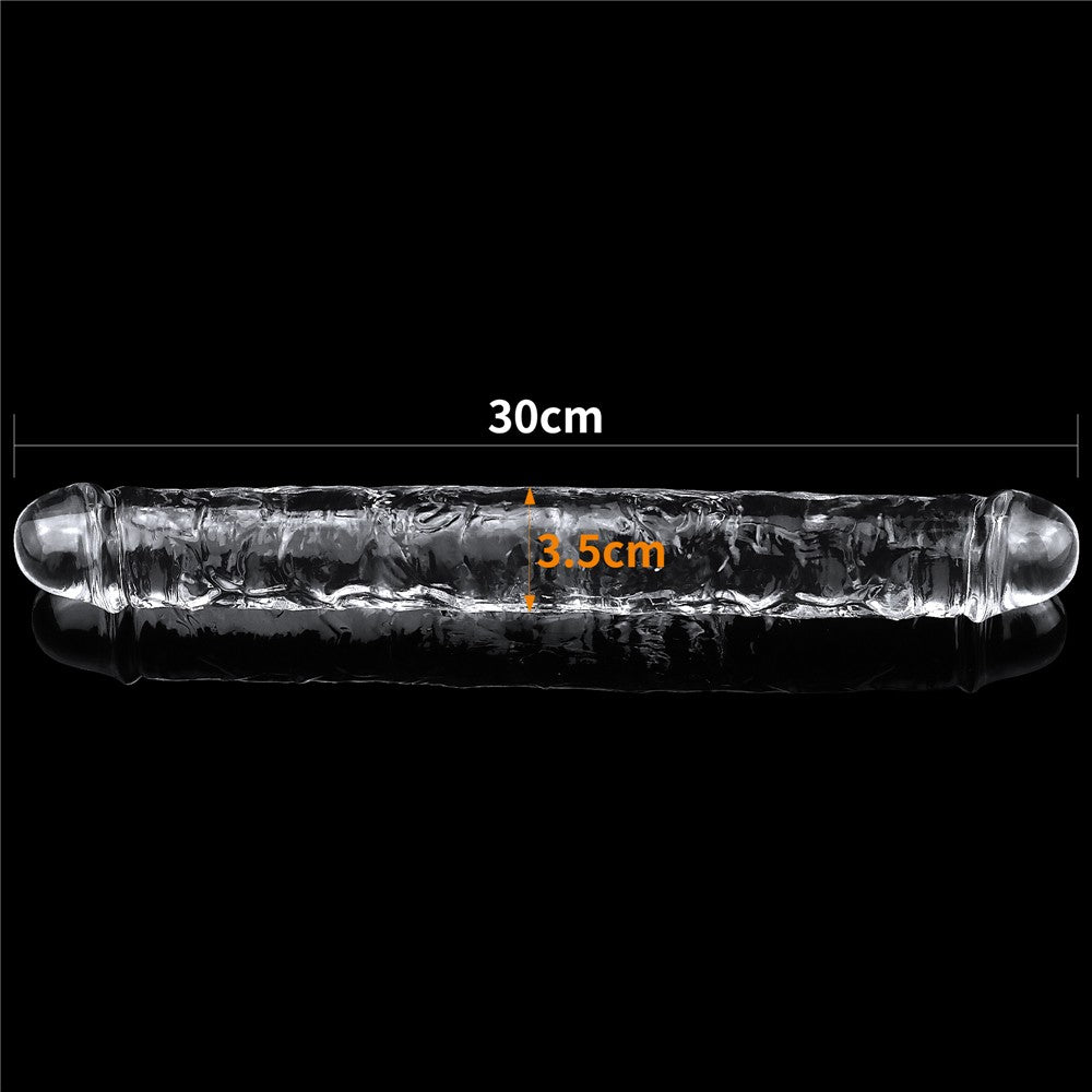 Flawless Clear Double dildo 12"